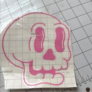 Cricut Pink Skull Design Transfer Tape
